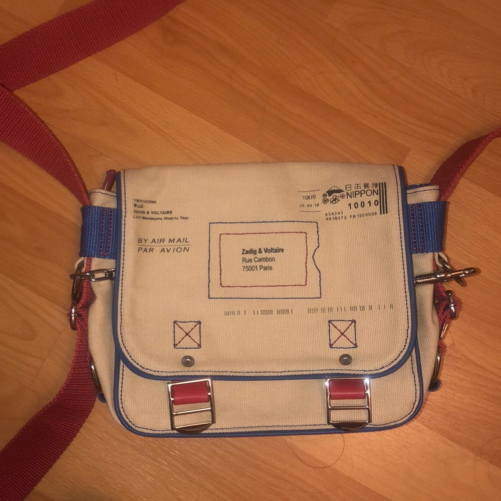 Zadig and Voltaire small canvas messenger bag NWT